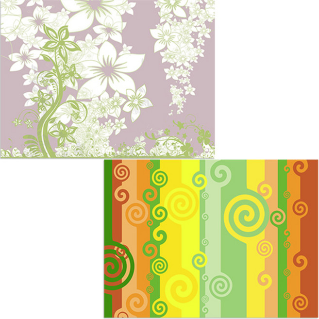 벨라 실리콘 식탁매트 바람2 + 별꽃, 혼합 색상, 385 x 285 mm