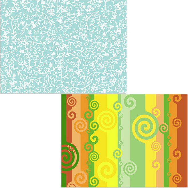 벨라 실리콘 식탁매트 바람2 + 줄기 패턴, 혼합 색상, 385 x 285 mm