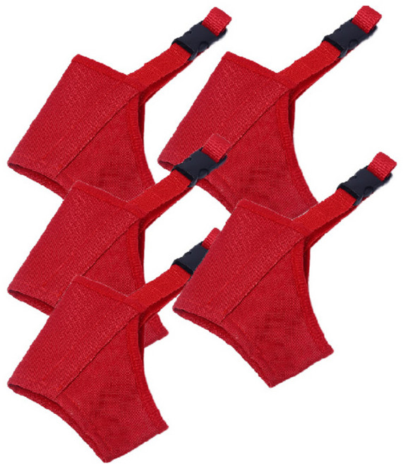 아리코 고양이와 강아지 마우스피스 입마개 4호, 레드, 5개