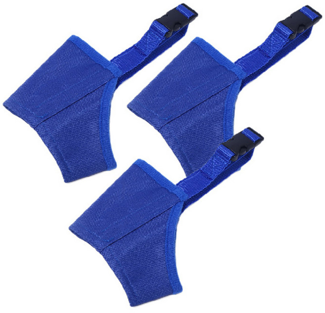 아리코 고양이와 강아지 마우스피스 입마개 2호, 블루, 3개