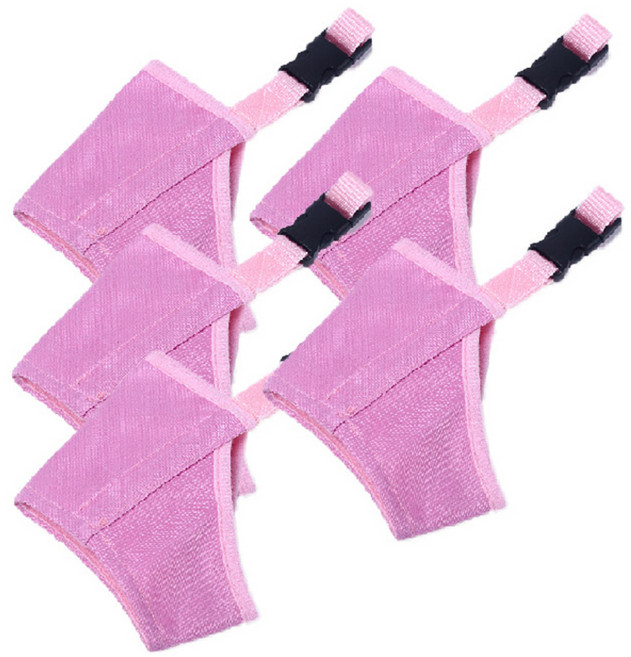 아리코 고양이와 강아지 마우스피스 입마개 4호, 핑크, 5개