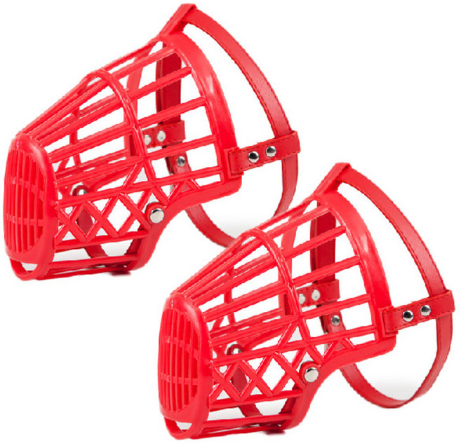 아리코 고양이와 강아지 입커버 2호, 레드, 2개