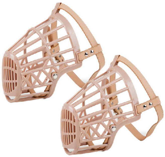 아리코 고양이와 강아지 입커버 2호, 베이지, 2개