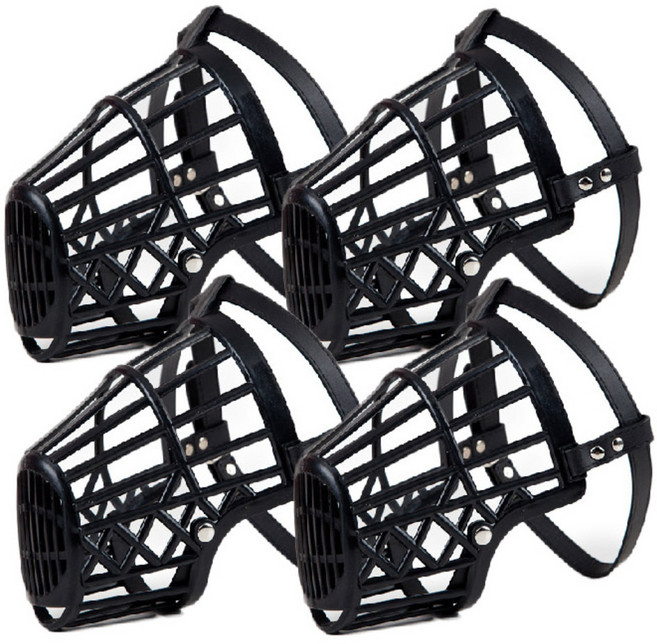 아리코 고양이와 강아지 입커버 2호, 블랙, 4개