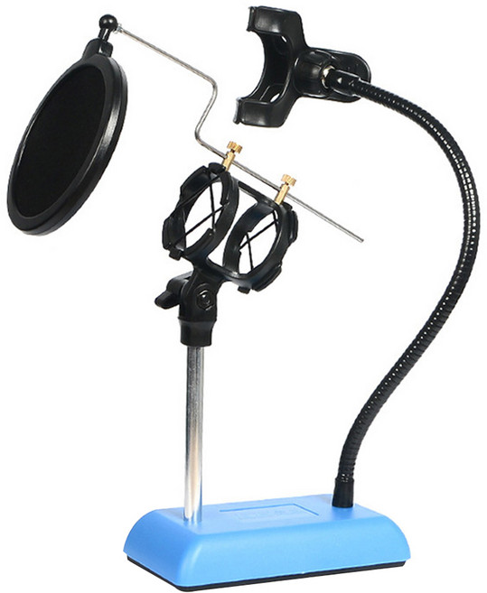 OMT 마이크 스마트폰 동시 거치 스탠드 거치대, OMC-KH40, 혼합 색상