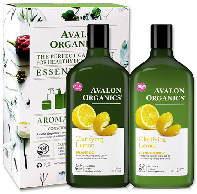 아발론오가닉스 오가닉 레몬 헤어 2종 세트, 1세트