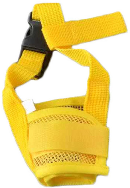 반려동물 통기성 매쉬 훈련용 입마개 XL, 옐로우, 1개