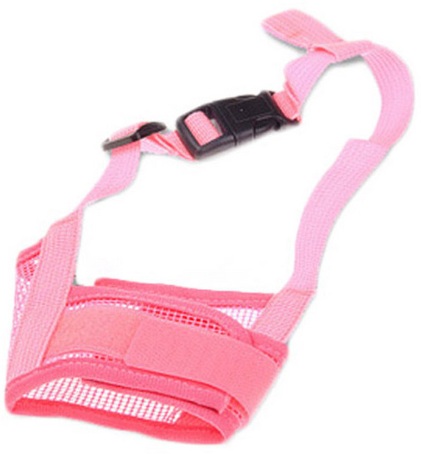 반려동물 통기성 매쉬 훈련용 입마개 XL, 핑크, 1개