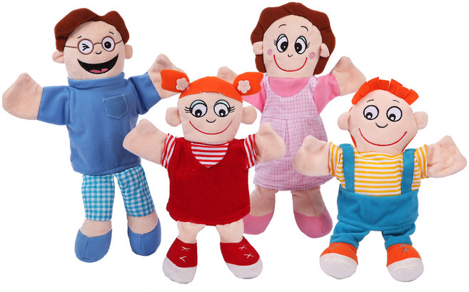 매직캐슬 손인형 가족세트, 4종, 1개