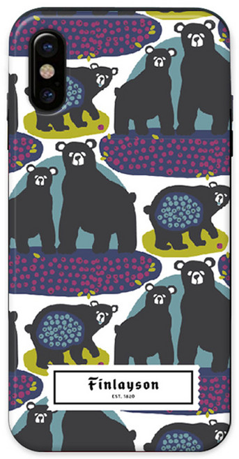 핀레이슨 플라워 슬라이드 카드 범퍼 휴대폰 케이스 베어패밀리