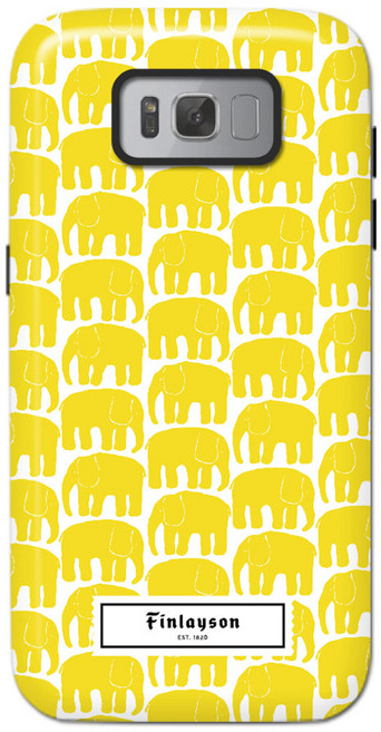 핀레이슨 플라워 슬라이드 카드 범퍼 휴대폰 케이스 코끼리