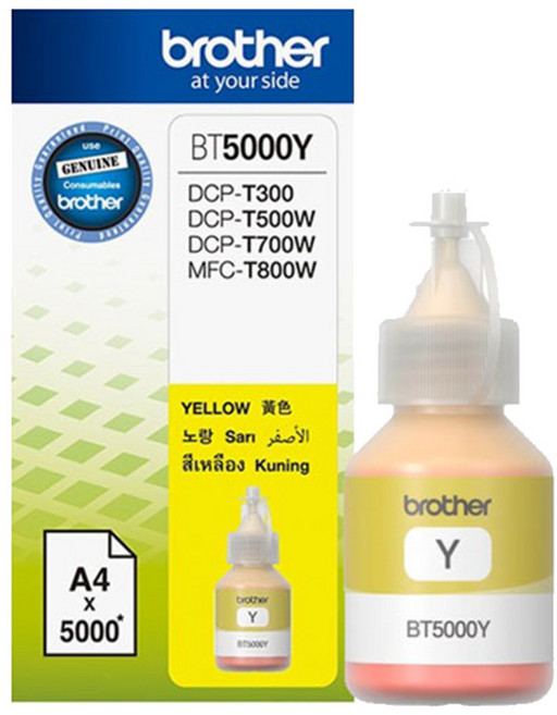 브라더 프린트 잉크 BT5000, YELLOW, 1개