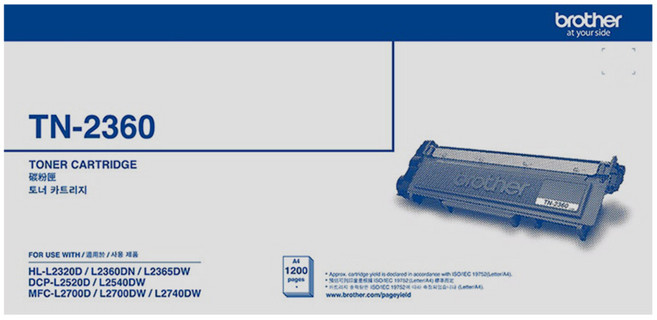 brother 兄弟牌 印表機碳粉匣 TN-2360, 黑色, 1個