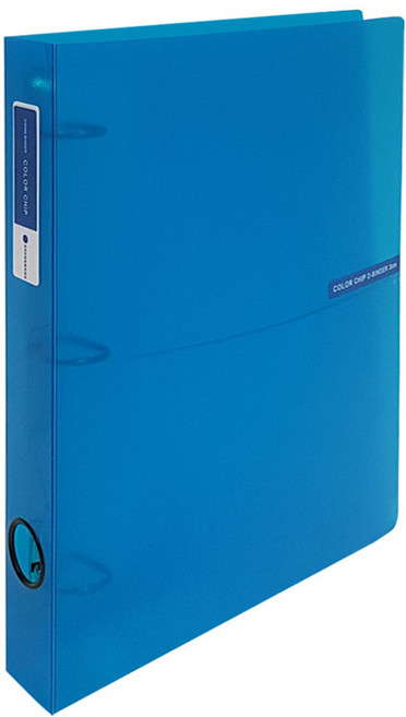 에코청운 칼라칩 투명 3공 D링 바인더 3cm A4, 파랑, 1개