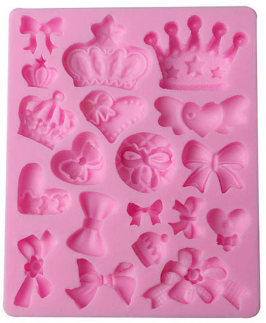 왕관리본하트 19구 수제 실리콘몰드