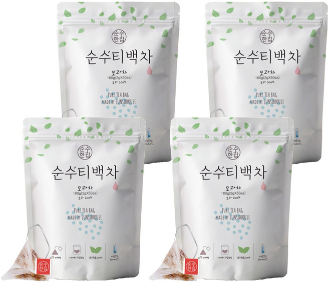 순수한집 모과차 삼각티백, 2g, 50개입, 4개