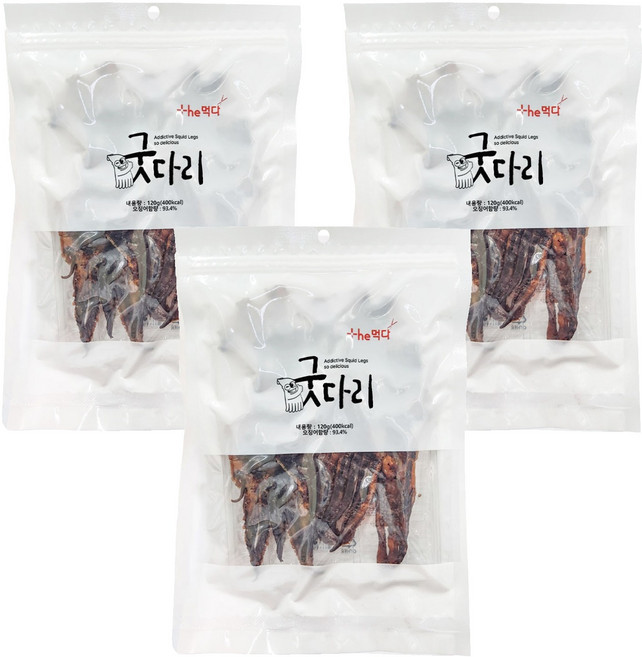 더먹다 자연오감 굿다리 조미오징어, 120g, 3개