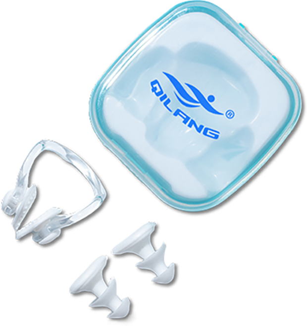 스카위즈 수영 귀마개 + 코마개 세트, 화이트, 1세트