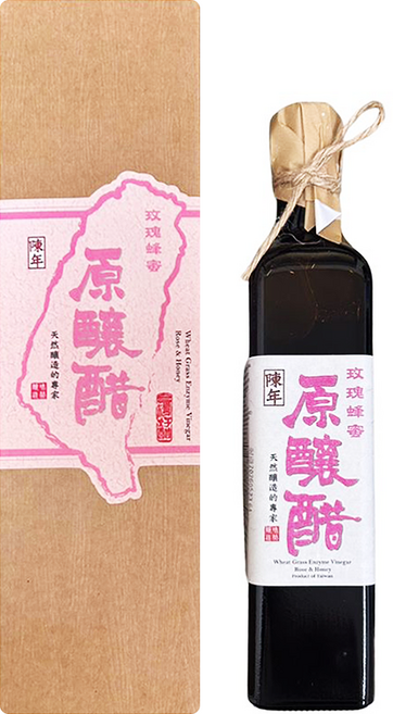 味榮 原釀醋 玫瑰蜂蜜小麥草醋, 1個, 500ml