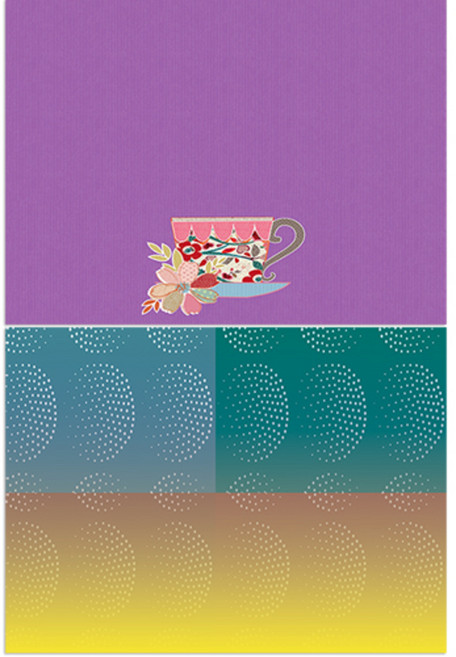 LoemDesign 실리콘 식탁매트 차한잔 + 점들의여행, 혼합 색상, 385 x 285 mm, 두께 1mm, 1개