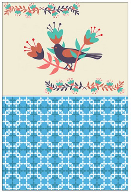 LoemDesign 실리콘 식탁매트 블랙버드 + 픽셀, 혼합 색상, 385 x 285 mm, 두께 1mm, 1개