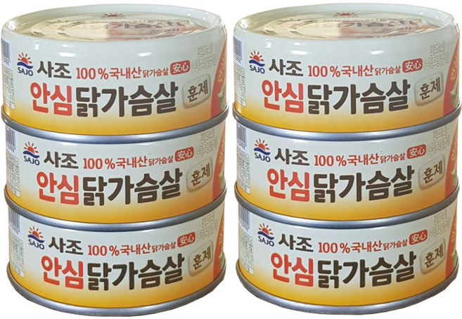 사조 안심 훈제 닭가슴살, 90g, 6개입