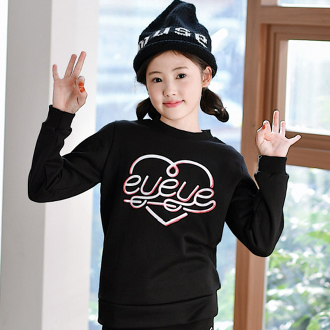 잭키드 여아용 하트 기모 티