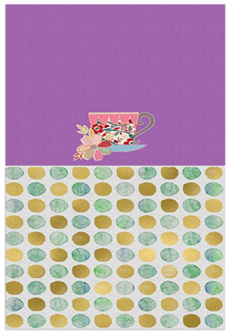 로엠디자인 실리콘 식탁매트 차한잔 + 수채화땡땡이, 혼합 색상, 385 x 285 mm, 1개