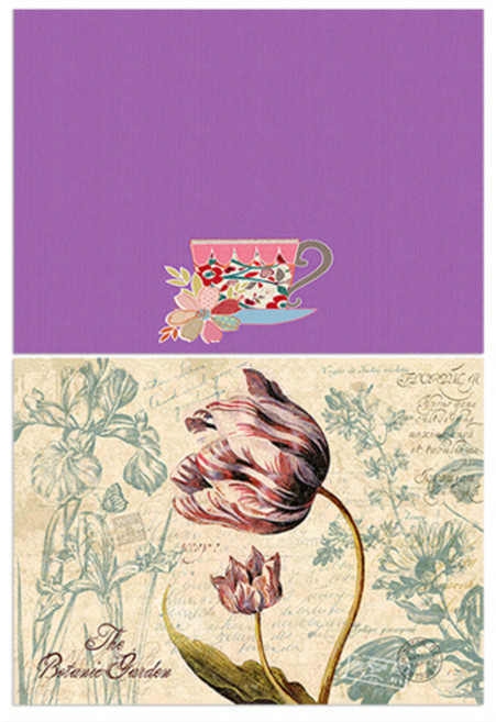 로엠디자인 실리콘 식탁매트 2p 차한잔 + 보타닉가든, 혼합 색상, 385 x 285 mm, 1개
