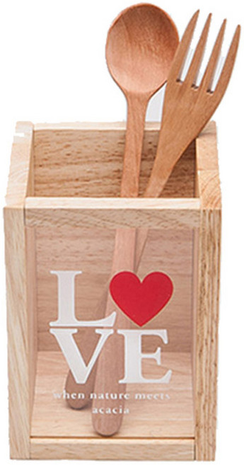 아카시아 러브 다용도 꽂이, 혼합 색상, 1개