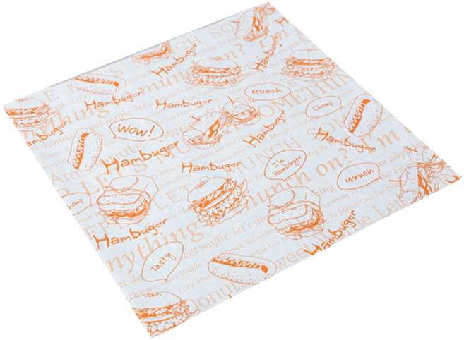 햄버거 포장지 주황, 150개입, 1개