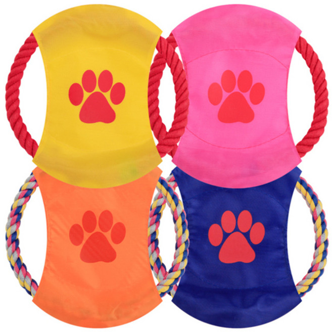블럭마트 애견 로프원반 장난감 22 cm, 랜덤 발송, 4개