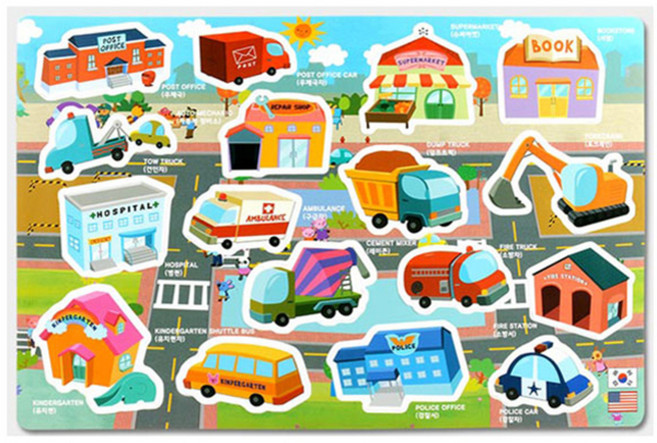 자석나라 로제타 자석탐험 우리동네 퍼즐, 1개, 17피스, 17피스