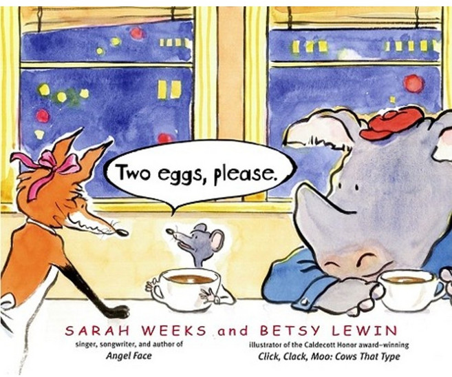 Two Eggs Please. Hardcover, Atheneum Books for Young Readers