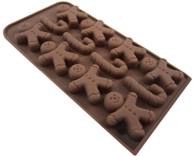 진저맨 지팡이 다용도 몰드 12구 2p, 밤색