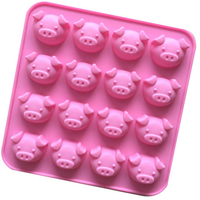 케이지 칼라몰드 복돼지얼굴 16구 2p, 랜덤 발송