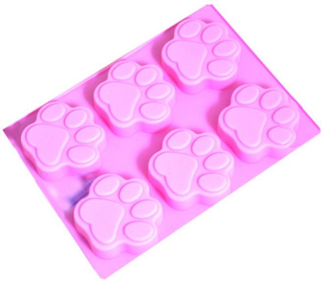 케이지 칼라몰드 곰발바닥6홀 실리콘몰드, 랜덤 발송