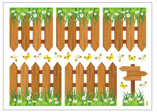 환타스틱스 데코인테리어 포인트스티커 울타리가든 FDT-21305, 혼합색상