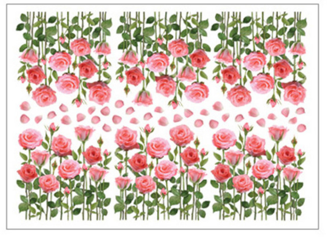 환타스틱스 데코인테리어 포인트스티커 로즈핑크가든 FDT-21302, 혼합색상, 67 x 48 cm