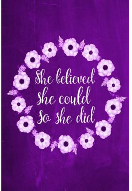 Chalkboard Journal - She Believed She Could So She Did (Purple): 100 Page 6" X 9" Paperback, Createspace Independent Publishing Platform