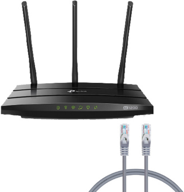 티피링크 공유기 ARCHER C55 + 랜선 CAT5.E 2M, ARCHER C55, CAT5.E 2M(G), 1개