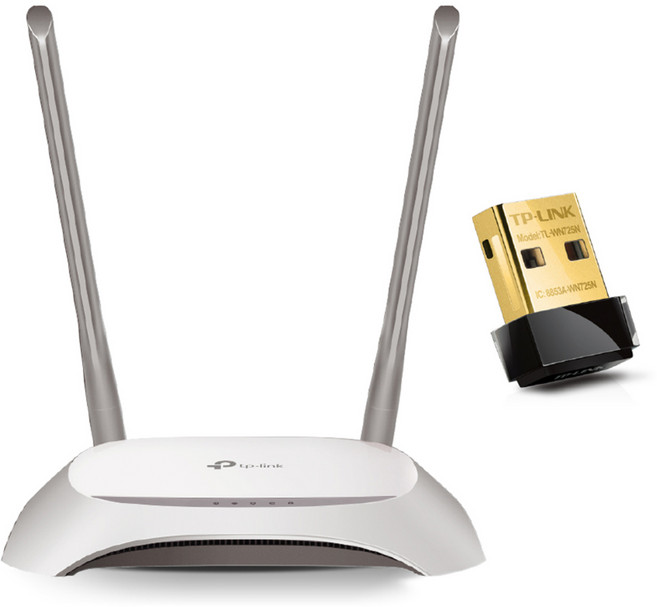 티피링크 공유기 TL-WR840N + 무선랜카드 TL-WN725N, 2종, 1세트