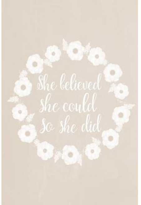 Pastel Chalkboard Journal - She Believed She Could So She Did (Fawn) Paperback, Createspace Independent Publishing Platform