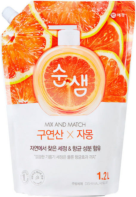 순샘 구연산 자몽향 주방세제, 1.2L, 1개