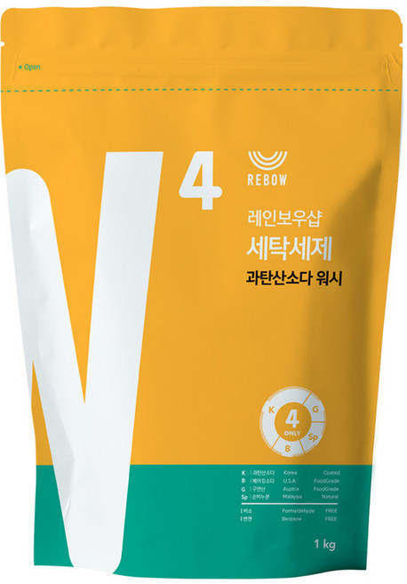 레인보우샵 과탄산소다 워시 세탁세제 리필, 1kg, 1개