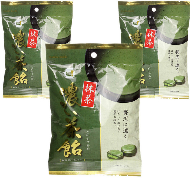 니씬 녹차 사탕, 100g, 3개