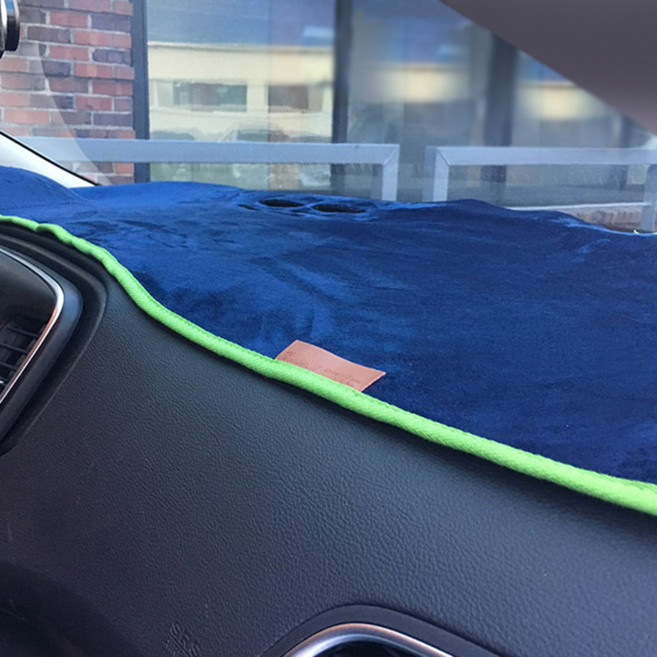 어바인 클래스 벨벳 논슬립 대쉬보드커버 쌍용, 렉스턴 2(상단매립), 블루 + 그린
