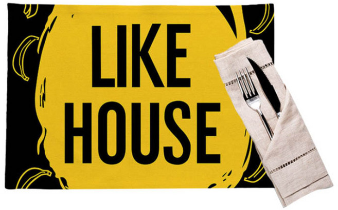 아리코 25kitchen 현대팝 아메리칸 테이블 플레이트 4p, Like house, 44 x 28 cm