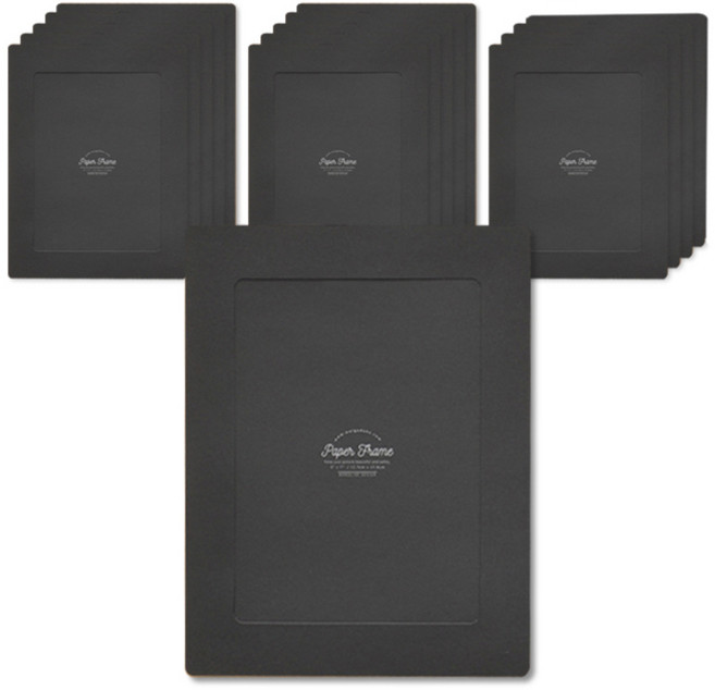 플레인 페이퍼프레임 5x7, 블랙, 15개