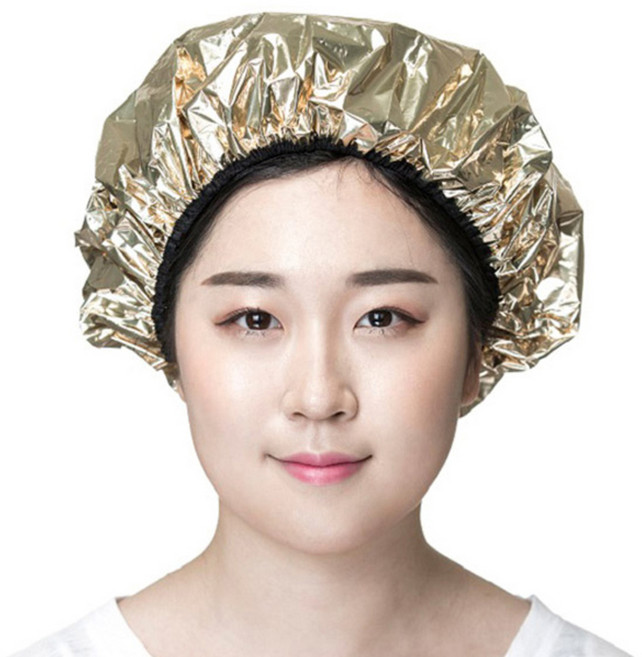 에어라파 셀프 홈 케어 고급형 헤어 트리트먼트 캡, 골드, 1개